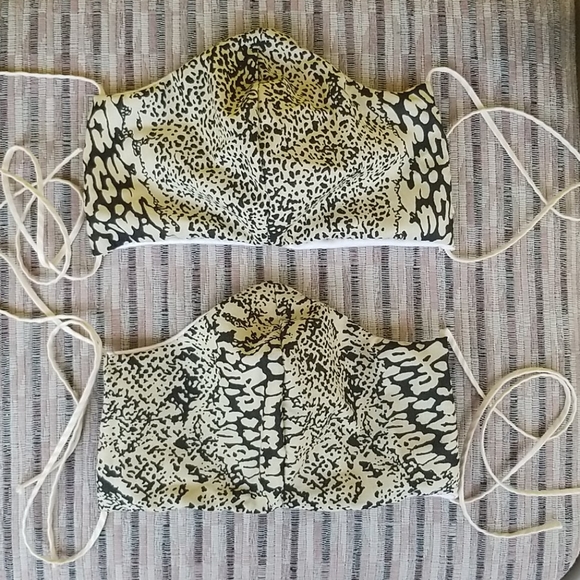 Accessories - 2 Handmade Adult snake Print Cotton Face Mask